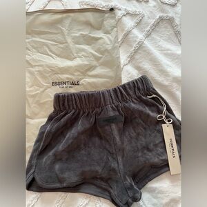 Essential velour mini shorts